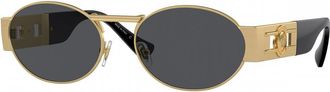 Versace Dark Grey Oval Unisex Sunglasses VE2264 100287 56