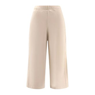 Max Mara Wide Trousers, female, Brown, L, Filovia Silk and Cotton Jogger Trousers