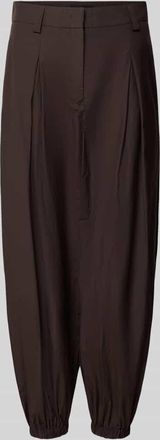 Cambio Cambio Barrel Fit Hose aus Baumwoll-Mix Modell ETIENNE JOGG in Dunkelbraun, Gr&ouml;&szlig;e 38