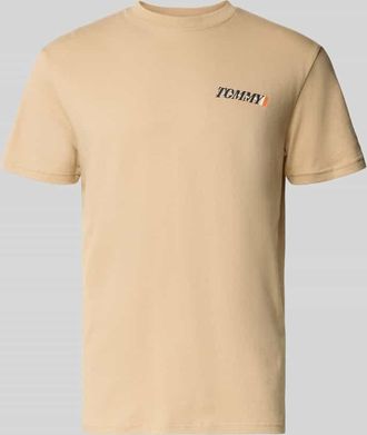 Tommy Jeans Regular Fit T-Shirt aus reiner Baumwolle in Beige, Gr&ouml;&szlig;e XXL