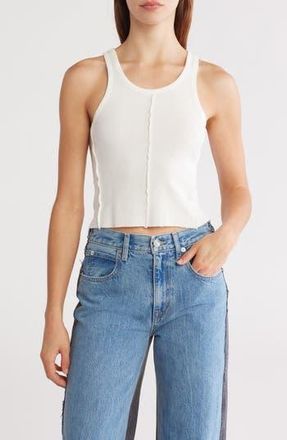 Slvrlake Denim Re-Work Raw Hem Tank in Natural White at Nordstrom Rack, Size X-Small