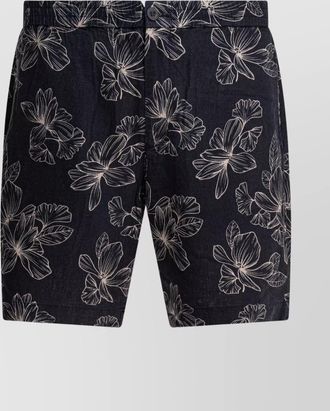Vince floral pattern shorts with side and back pockets