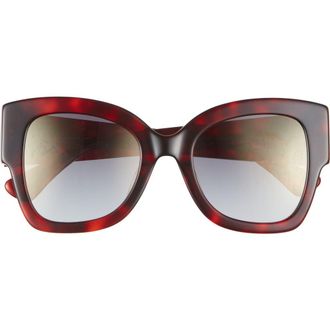 Kurt Geiger 51mm Square Sunglasses in Havana/Gray Gradient at Nordstrom Rack