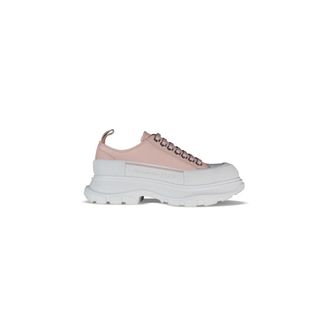 Alexander McQueen Schoenen, Dames, Roze, 39 EU, Leer, Tread Slick Low Top Sneakers