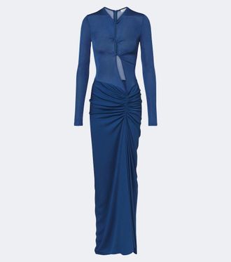CHRISTOPHER ESBER Open Twist cutout ruched jersey maxi dress