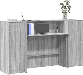 vidaXL Banco Reception Grigio Sonoma 180x50x103,5 cm Legno Multistrato - Vidaxl