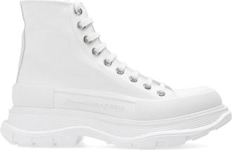 Alexander McQueen Hoge platform sneakers - Dames - Sneakers - Wit - 36 1/2 EU - Schoenen