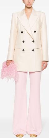 Max Mara Womens High-waisted Trousers - Light Pink Nylon - Size X-Large