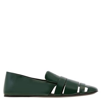 Ferragamo Dion Cutout Leather Loafers, Size 9