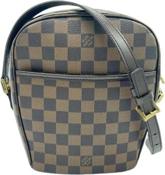 Louis Vuitton Pre-owned Vintage Damier Canvas Shoulder Bag - Dames - Vintage Schoudertas - Bruin - ONE Size - Leer - Vintage