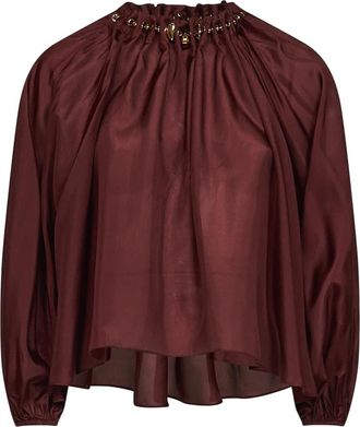 Zimmermann Aster Kralen Blouse - Dames - Blouses - Bruin - M - Overhemden