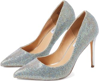 Steve Madden Womens Steve Madden Altisha Pumps Silver Multi Rhinestone Stiletto Heel HTAT394