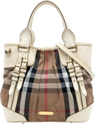 Burberry Pre-owned Handbags, female, Brown, Size: ONE SIZE Pre-owned Carryall Tote Bag