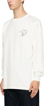 Dr&ocirc;le de Monsieur Tops, Heren, Wit, S, Katoen, L-Ts 340 Long Sleeve T-shirt
