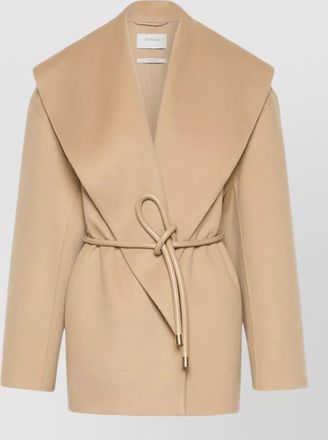 Sportmax virgin wool belted single breasted coat