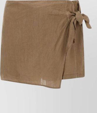 120% Lino linen wrap skirt