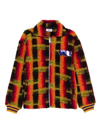 GCDS Giacca con zip - Marrone