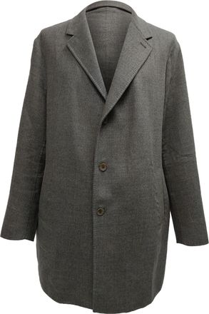 Loro Piana Pre-owned Mens Long Coat in Grey Cashmere - Size 3XL