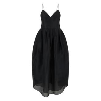 Khaite Colette Midi Dress in Silk - female - Khaite - Party Dresses - Black - S - Dresses
