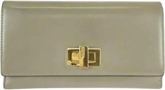 Fendi Pre-owned Wallets, female, Beige, Size: ONE SIZE Pre-owned Leather Wallet