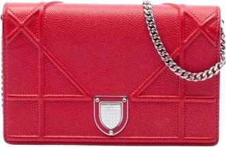 Dior Pre-owned Wallet on Chain - - Pre-owned - Donna - Rosso - ONE SIZE