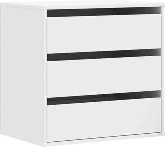 vidaXL Cajonera de esquina madera de ingeniería blanca 60x41x58 cm Vidaxl