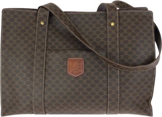 Celine Dark Brown Pvc Shoulder Bag Tote Bag (Pre-Owned)