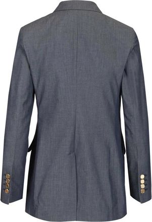 Sartoria Latorre Double-breasted Blazer - Dames - Blazers - Blauw - S - Katoen - Jassen