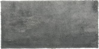 Beliani Alfombra Gris Claro 80 X 150 Cm Poli&eacute;ster Hecho A Mano Pelo Largo Evren
