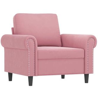 vidaXL Sill&oacute;n De Terciopelo Rosa 60 Cm Vidaxl