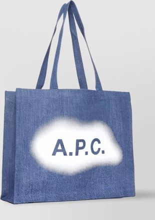 A.P.C. DIANE logo denim tote bag