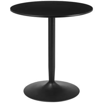 HOMCOM Round Dining Table with Steel Base - Non-slip Pad for Living Room | TJ Hughes
