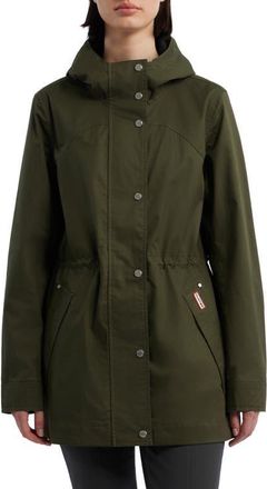 Hunter Adela Classic Waterproof Rain Jacket in Hunter Green at Nordstrom, Size X-Small