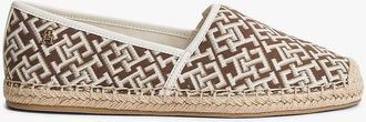 Tommy Hilfiger Womens Monogram Jacquard Espadrille - Brown - US 6.5 / EU 37