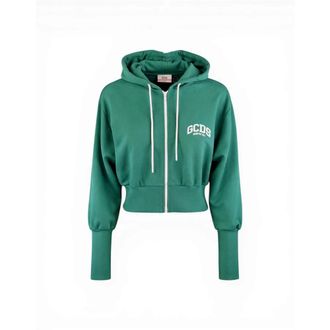 GCDS Zip-throughs, female, Green, Size: XS Zip-Through Sweatshirt