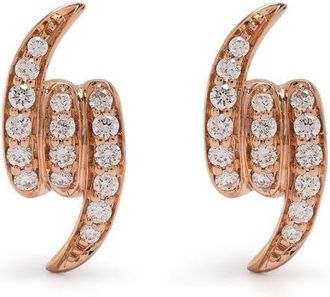 Stephen Webster 18kt rose gold Forget Me Not diamond stud earring - women - Diamond/18kt Rose Gold - One Size