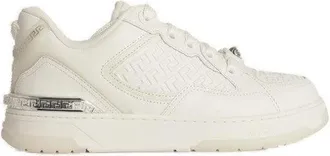 Versace Greca White Leather Blend Sneakers