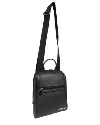 Boarding Pass Gotham 12In Pebble Grain Genuine Leather Messenger Bag