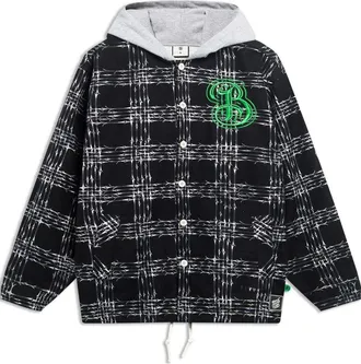 Li-Ning BadFive Anti Warrior Embroidered Hooded Jacket Black Grey AFDSD97-1