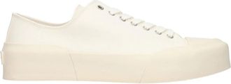 Jil Sander Beige Stof Lage Tops Sneakers - Heren - Sneakers - Wit - 43 EU - Schoenen