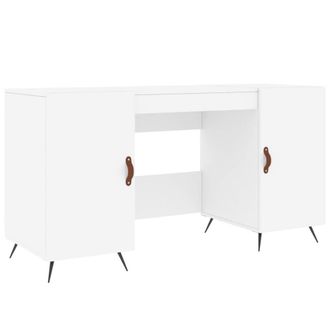 Berkfield Home Desk White 140x50x75 cm Engineered Wood | Size: 140 x 50 x 75 cm
