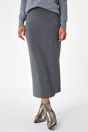 Roman Soft Touch Rib Midi Skirt