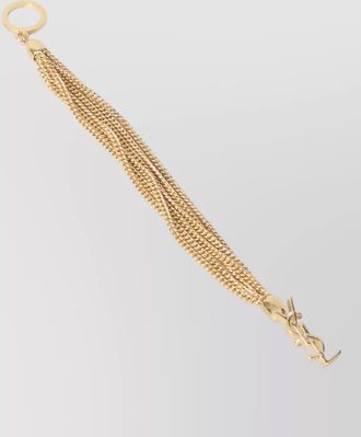 Saint Laurent cassandre multiwrap chain bracelet int size