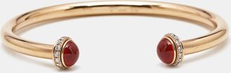 Piaget Possession Diamond Carnelian 18K Rose Gold Open Bracelet