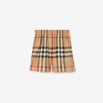 Burberry Check Cotton Shorts
