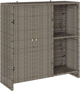 vidaXL Armario de almacenamiento Gris 100 x 36 x 102 cm Ratán Vidaxl