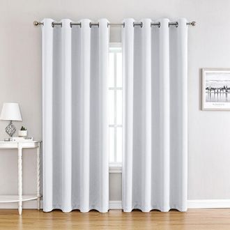 OEM Rideau Occultant - 140 X 240 Cm - Para Sal&oacute;n Habitaci&oacute;n Cocina - Blanco - Pack De 2