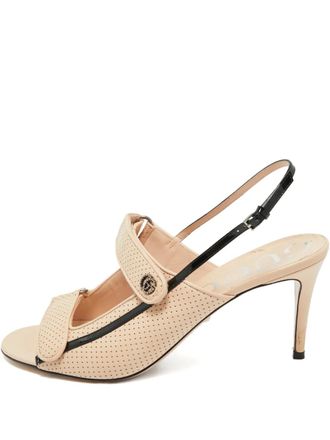 Gucci Leren slingback schoenen - Beige