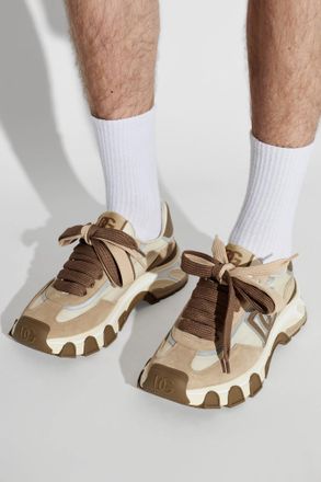 Dolce & Gabbana Sports Shoes With Logo, Mens, Beige
