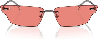 Ray-Ban Sunglasses Rb3731 004/84 Anh Silver/Pink Unisex